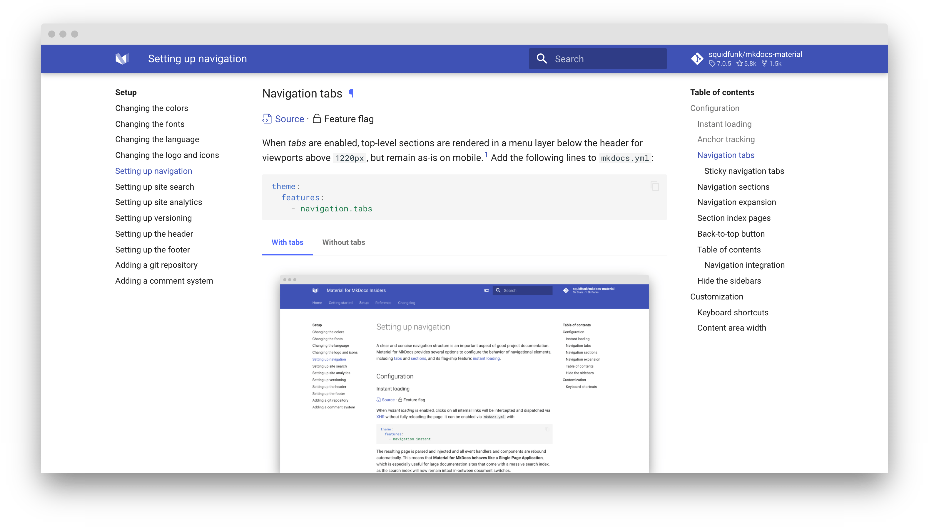 Sticky navigation tabs disabled